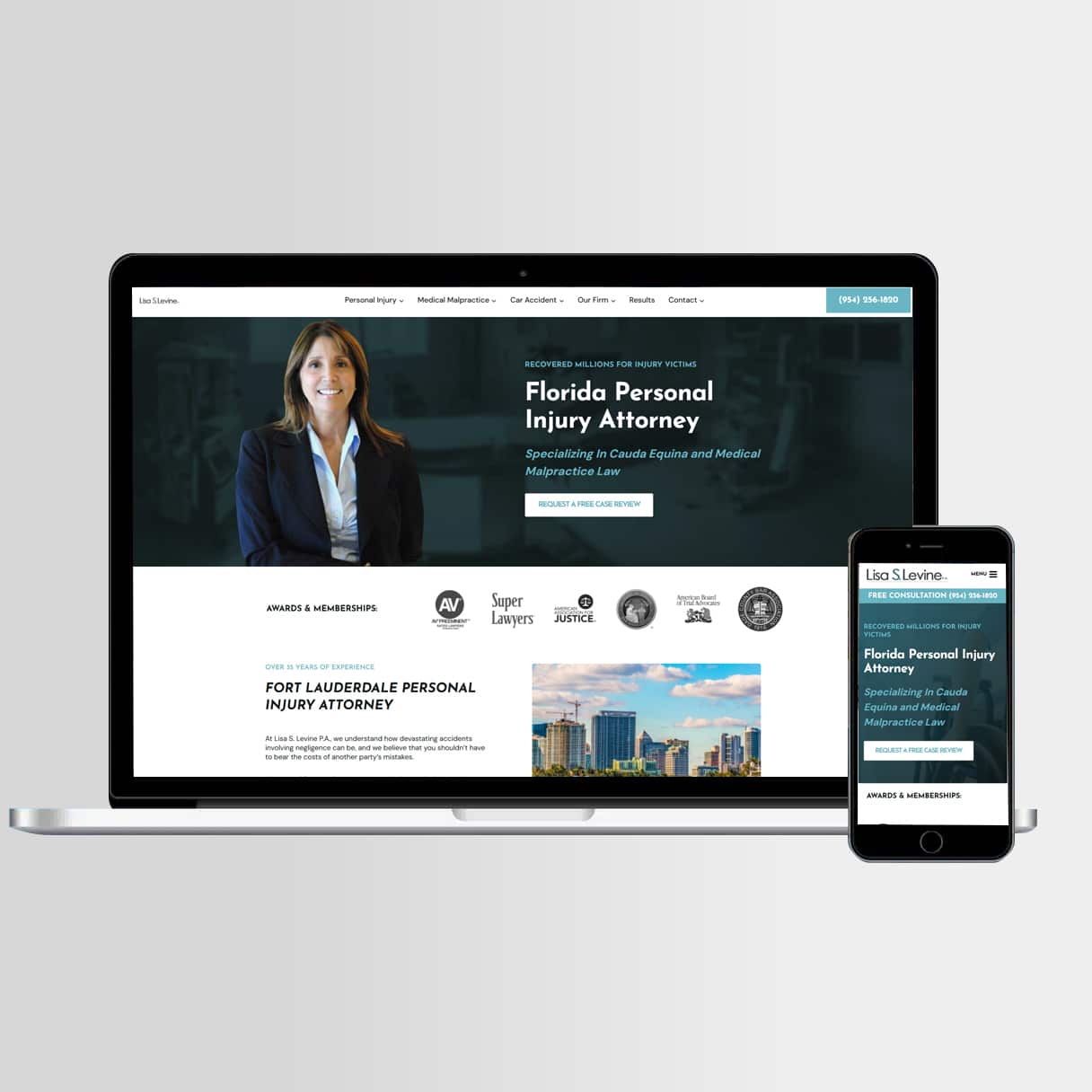 Law Firm Mobile Responsive Website Design levine