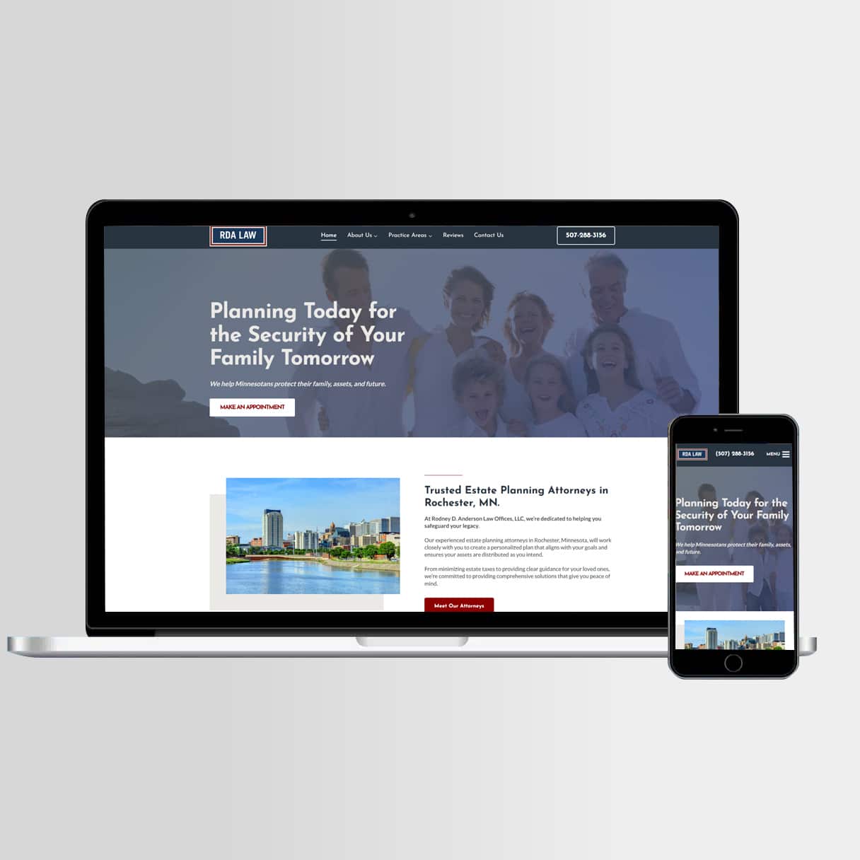 Law Firm Mobile Responsive Website Design rda