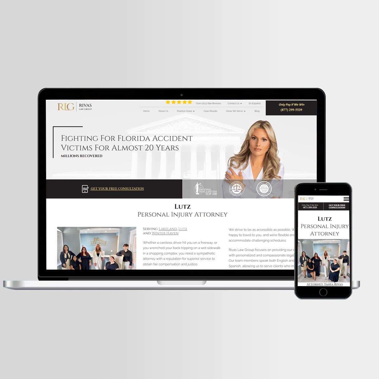 Law Firm Mobile Responsive Website Design rivas